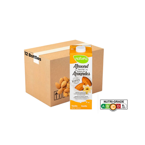 [Case of 12] Natur-a Enriched Almond Beverage -  Vanilla, 946 ml.