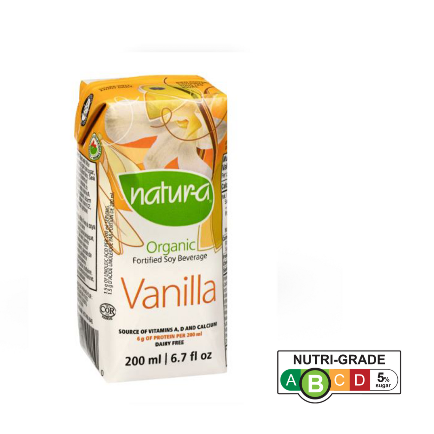 Natur-a Enriched Soy Beverage - Vanilla (Organic), 200 ml. - Single Pack