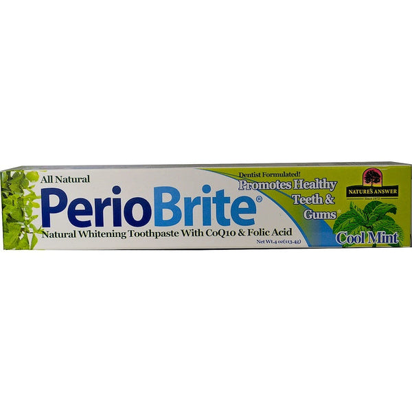 Nature's Answer Dentist Formulated PerioBrite Natural Whitening Toothpaste w/CoQ10 & Folic Acid, 113.4 g.
