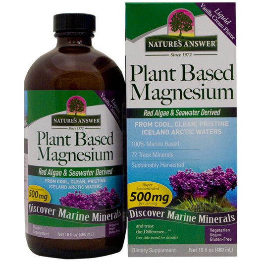 Nature's Answer Plant Based Magnesium 500mg, 480ml.-NaturesWisdom
