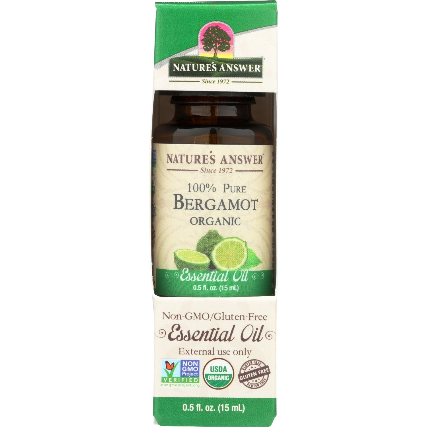 Nature's Answer Organic Essential Oil 100% Pure Bergamot, 15 ml.-NaturesWisdom