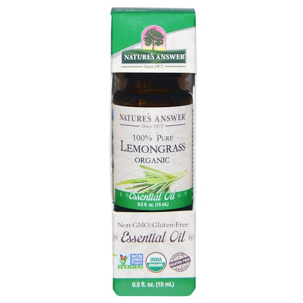 Nature's Answer Organic Essential Oil 100% Pure Lemongrass 15 ml.-NaturesWisdom