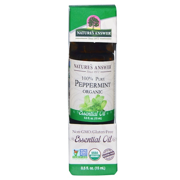 Nature's Answer Organic Essential Oil 100% Pure Peppermint, 15 ml.