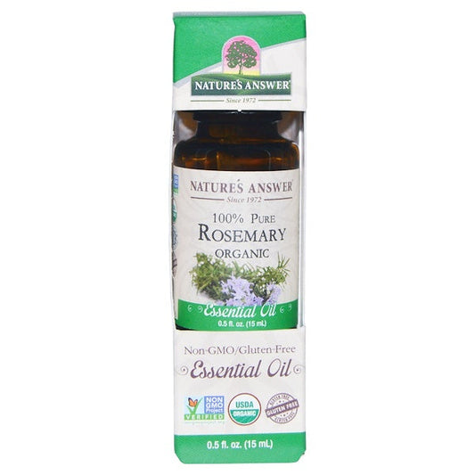 Nature's Answer Organic Essential Oil 100% Pure Rosemary, 15 ml.-NaturesWisdom