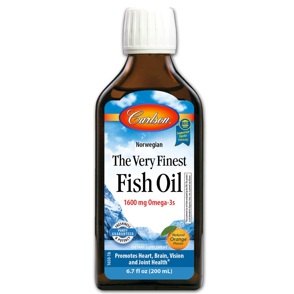 Carlson Labs Norwegian The Very Finest Fish Oil - Orange, 200 ml.-NaturesWisdom
