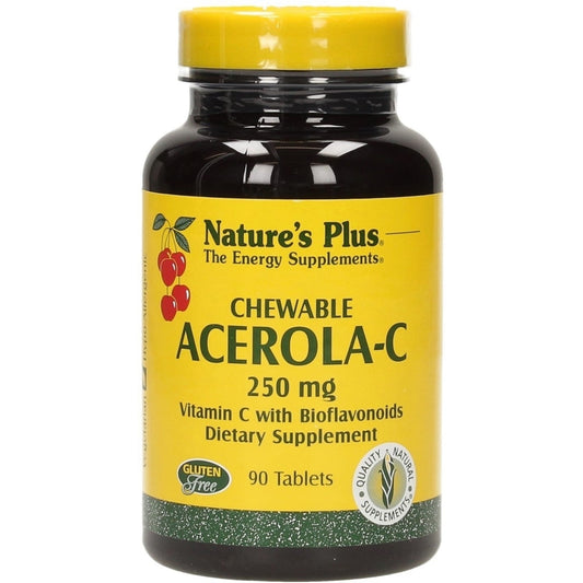 Natures Plus Acerola-C Complex Chewable 250 mg, 90 tabs.