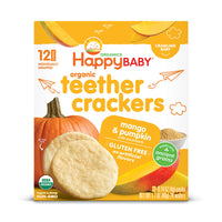 Happy Family Happy Baby Organic Teether Cracker- Mango & Pumpkin, 12 x4 g.