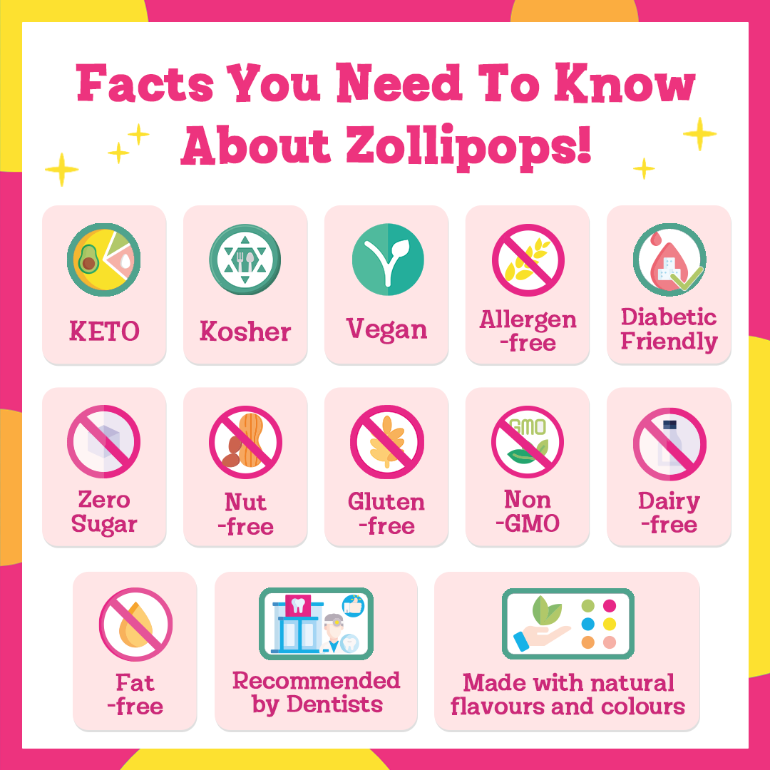 Zollipops Tropical Assorted Fruit, 147g