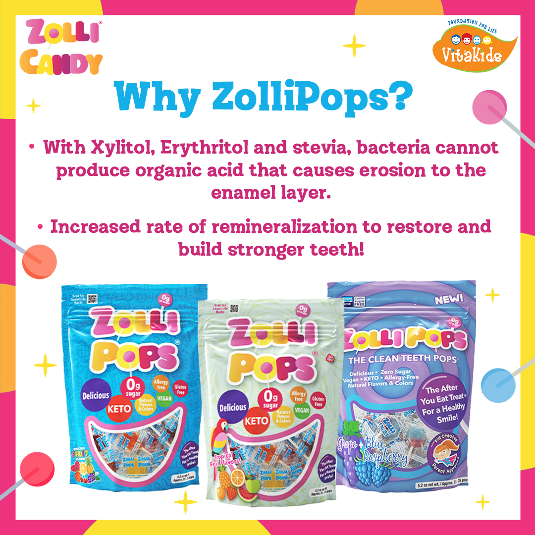 Zollipops Tropical Assorted Fruit, 147g