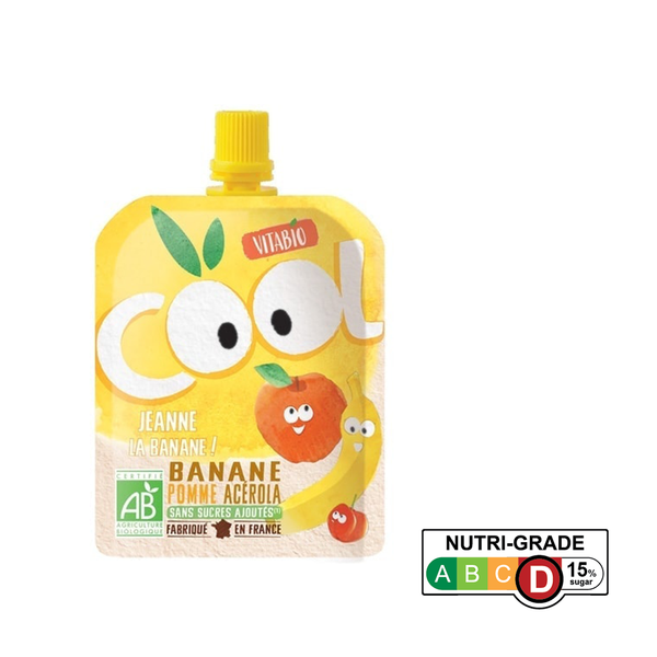Vitabio Cool Fruits Apple-Banana Organic Smoothie, 90 g