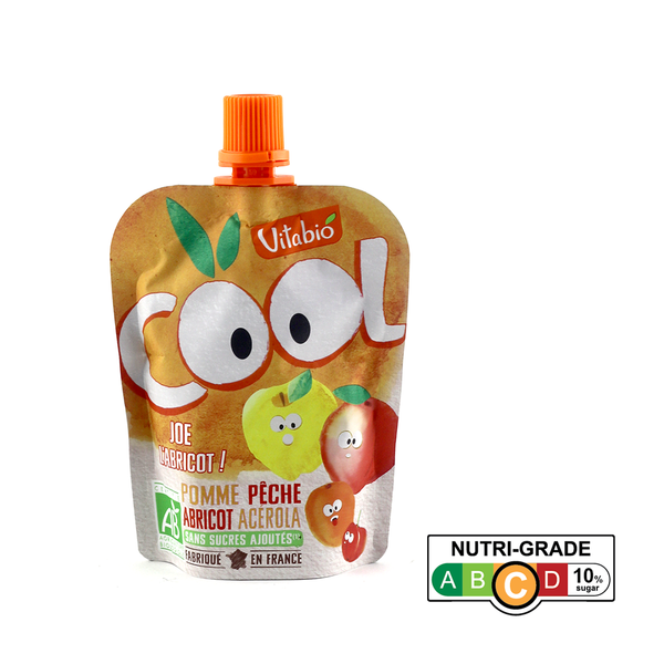 Vitabio Cool Fruits Apple-Peach-Apricot Organic Smoothie, 90 g