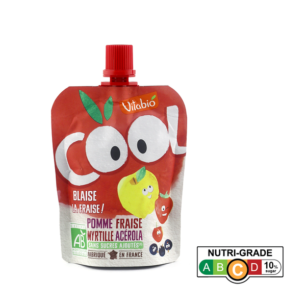 Vitabio Cool Fruits Apple-Strawberry-Blueberry Organic Smoothie, 90 g