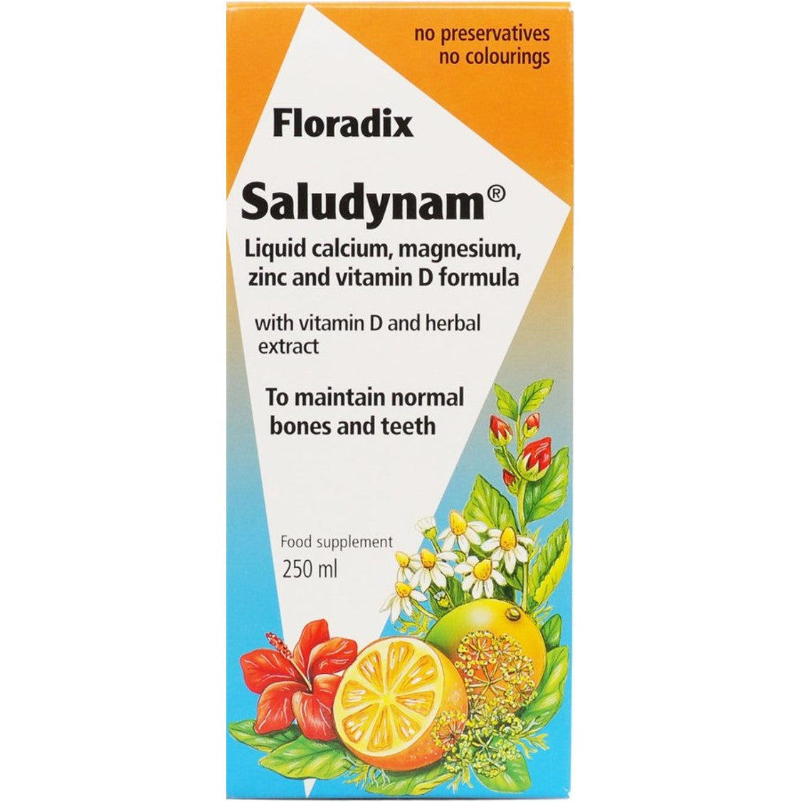 Salus Haus Floradix Saludynam Liquid Vit D, Calcium, Magnesium, Zinc, 250 ml-NaturesWisdom