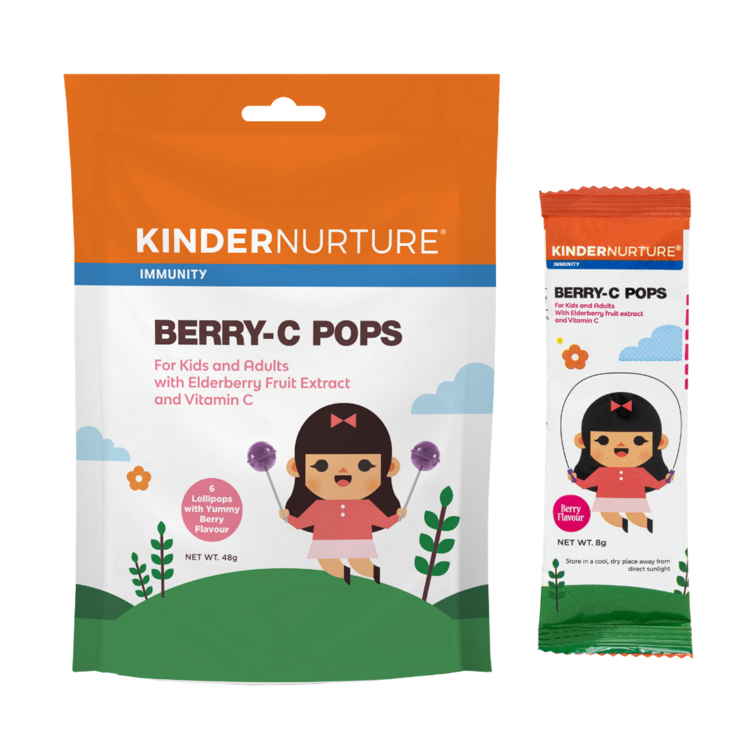 KinderNurture Berry-C Pops – 6 lollipops, 48 g.