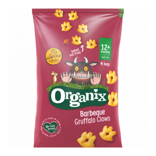 Organix Barbeque Gruffalo Claws, 4 x 15 g. [Exp: 25/06/2023]