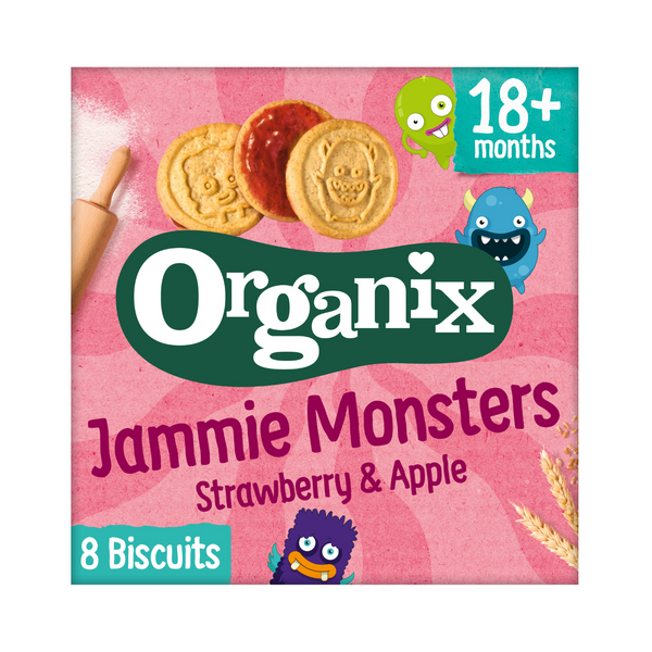 Organix Jammie Monsters- Strawberry & Apple, 64 g.