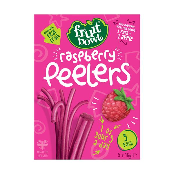 Fruit Bowl Peelers - Raspberry, 5 x 16 g. [Expiry: 04/04/2024]