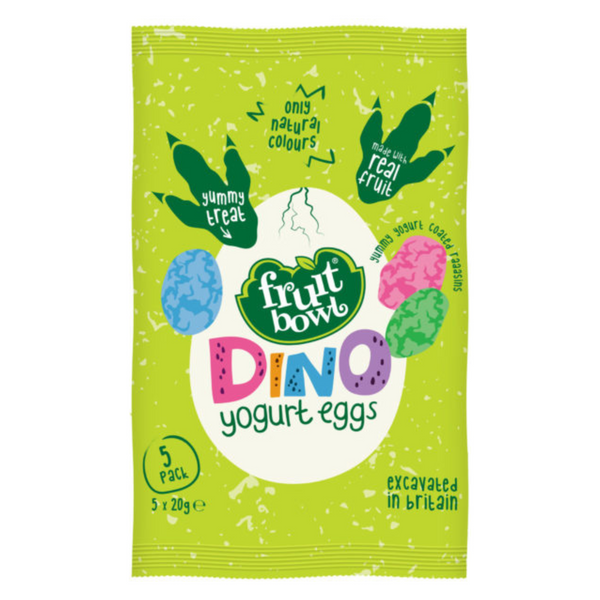 Fruit Bowl Dino Yogurt Eggs, 5 x 20 g. [Expiry: 26/08/2023]