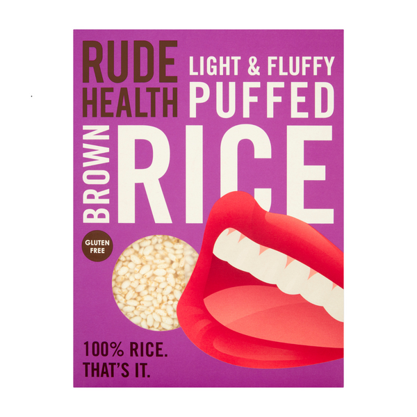 Rude Health Light & Fluffy Puffed Brown Rice, 225g.