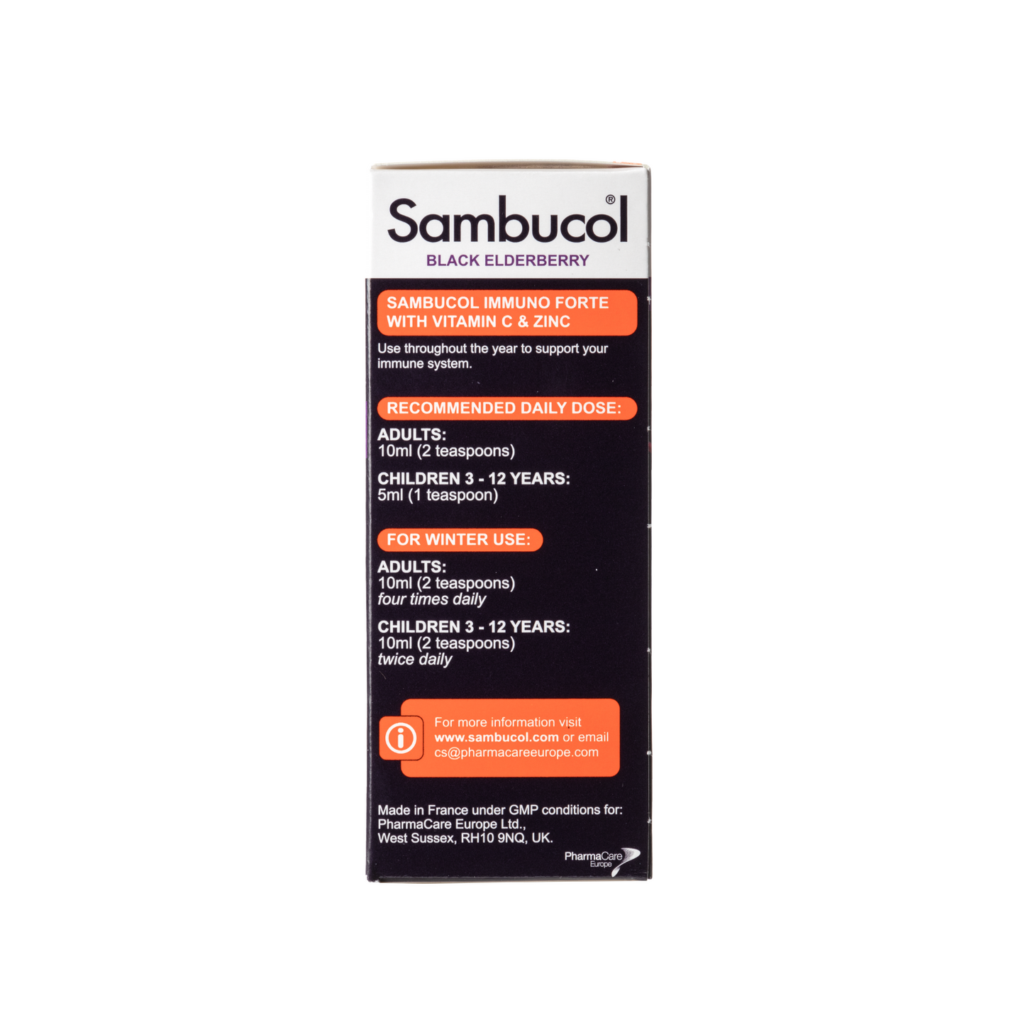 Sambucol Immuno Forte (UK Version), 120 ml. *Authorised Exclusive Distributor