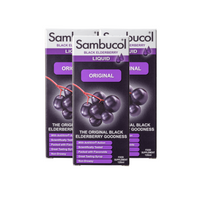 [25% Off Bundle Deal] 3 x Sambucol Regular/Original (UK Version), 120 ml. [Exp: 31/10/2023]