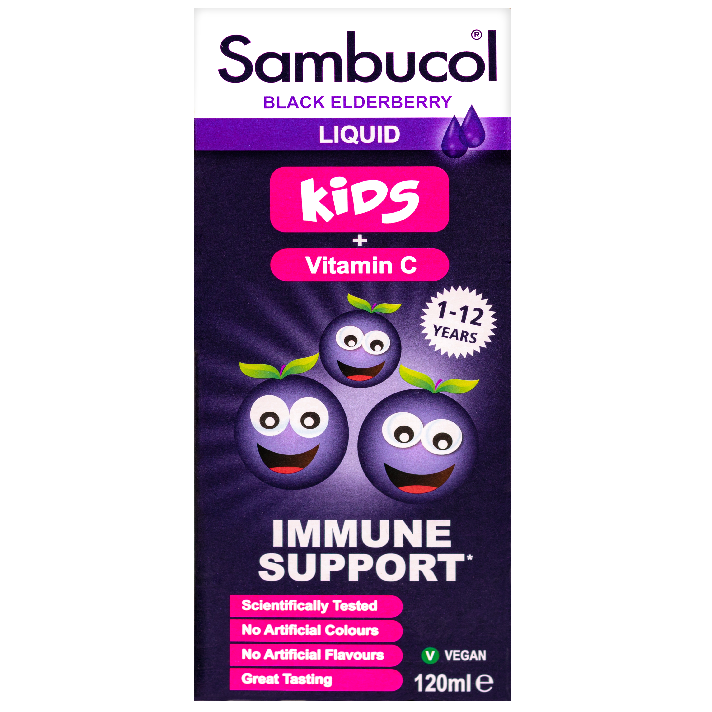 [25% Off Bundle Deal] 3 x Sambucol Kids Formula (UK Version), 120 ml.