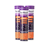 [25% Off Bundle Deal] 3 x Sambucol Immuno Forte Effervescent (UK Version), 15 tabs.