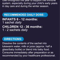 Sambucol Black Elderberry Powder for Baby, 14 sachets. (Immune Booster Collection)