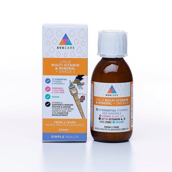 Avacare Child Multi-Vitamin + Omega 3, 150 ml.