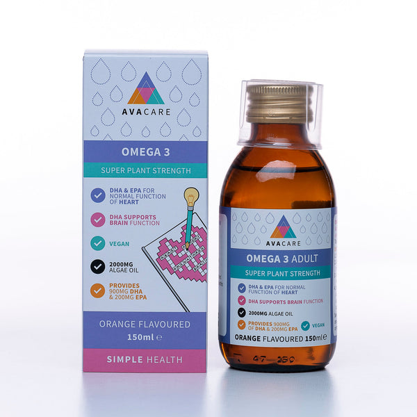 Avacare Vegan Omega 3- Adult, 150 ml.