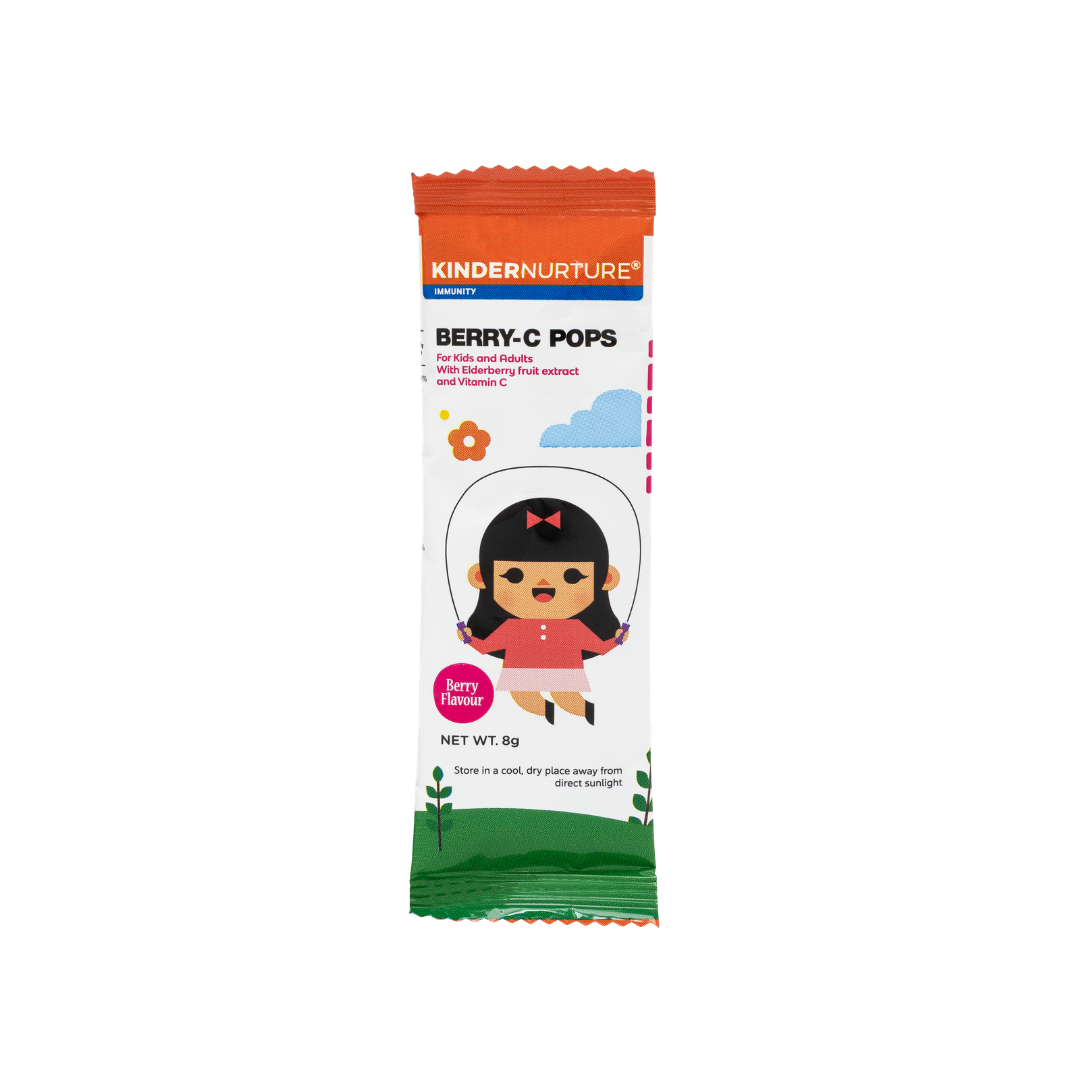 [25% Off Bundle Deal] 3 x KinderNurture Berry-C Pops – 6 lollipops, 48 g.