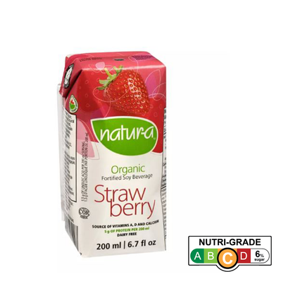[Case of 24] Natur-a Enriched Soy Beverage - Strawberry (Organic), 200 ml. (Expiry: 29/05/2024)