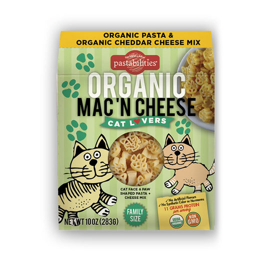 Pastabilities Organic Shaped Pasta (Mac 'N Cheese), Cat Lovers,284g-NaturesWisdom