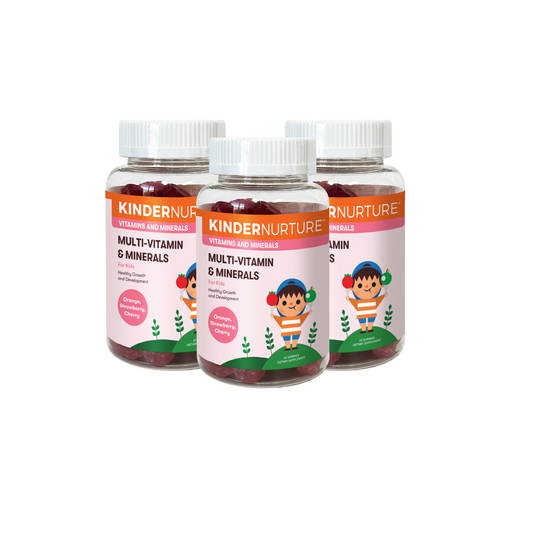 [25% Off Bundle Deal] 3 x KinderNurture Children's Multi-Vitamin & Minerals, 60 gummies