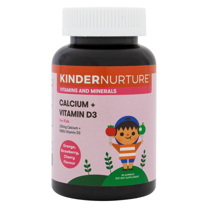 KinderNurture Calcium + Vitamin D3, 30 gummies