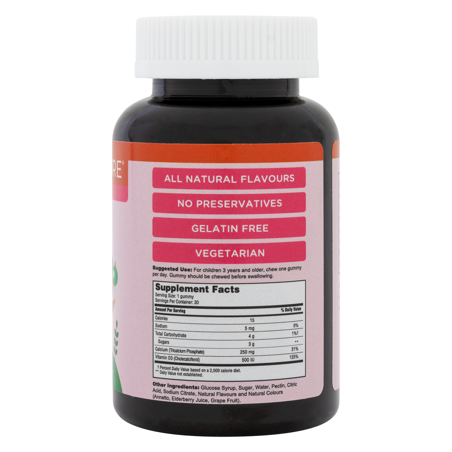 KinderNurture Calcium + Vitamin D3, 30 gummies