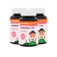 [25% Off Bundle Deal] 3 x KinderNurture KinderOmega + DHA, 60 gummies.