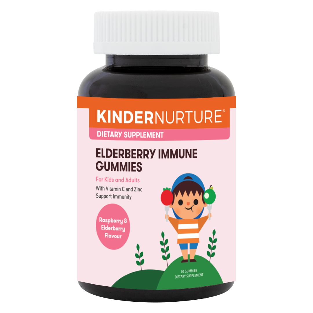 KinderNurture Elderberry Immune Gummies, 60 gummies. [EXP 30JUN24]