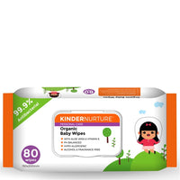 KinderNurture Organic Baby Wipes, 80 wipes-NaturesWisdom