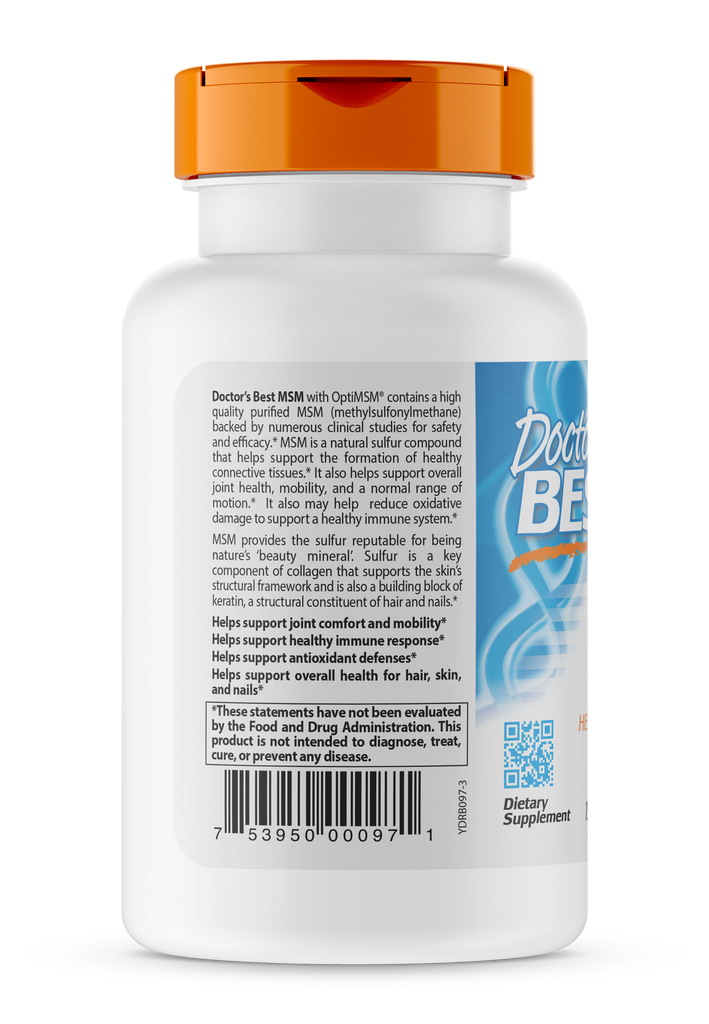 Doctor's Best Best MSM 1500 (1500 mg), 120 Tablets – NaturesWisdom