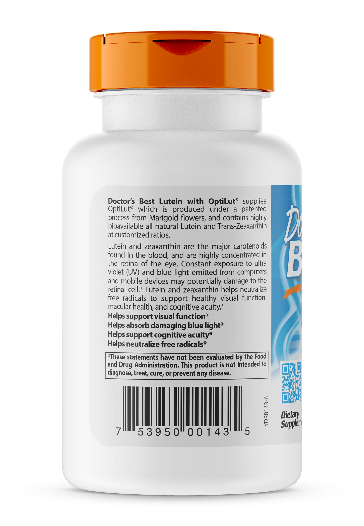 Doctor's Best Lutein with OptiLut 10mg, 120 vcaps【25% OFF Auto Discount】