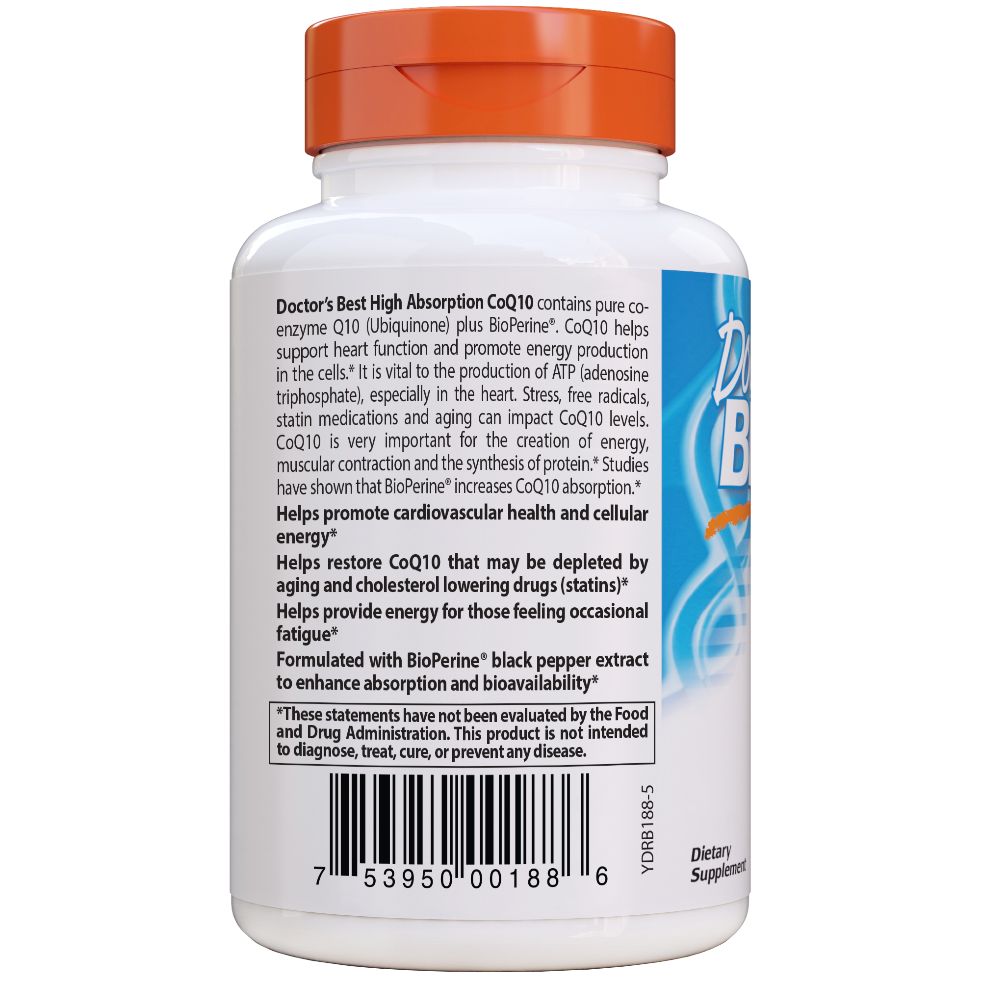 Doctor's Best High Absorption CoQ10 with BioPerine 100 mg, 120 vcaps