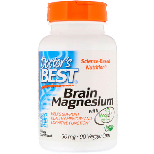 Doctor's Best Brain Magnesium with Magtein 50 mg, 90 vcaps-NaturesWisdom