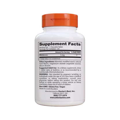 Doctor's Best Melatonin 5mg, 120 tabs