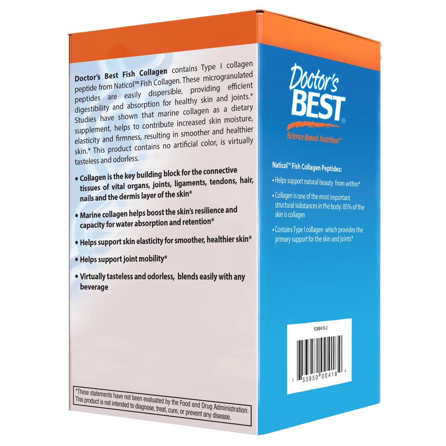 Doctor's Best Fish Collagen with Trumarine Collagen, 30 sticks
