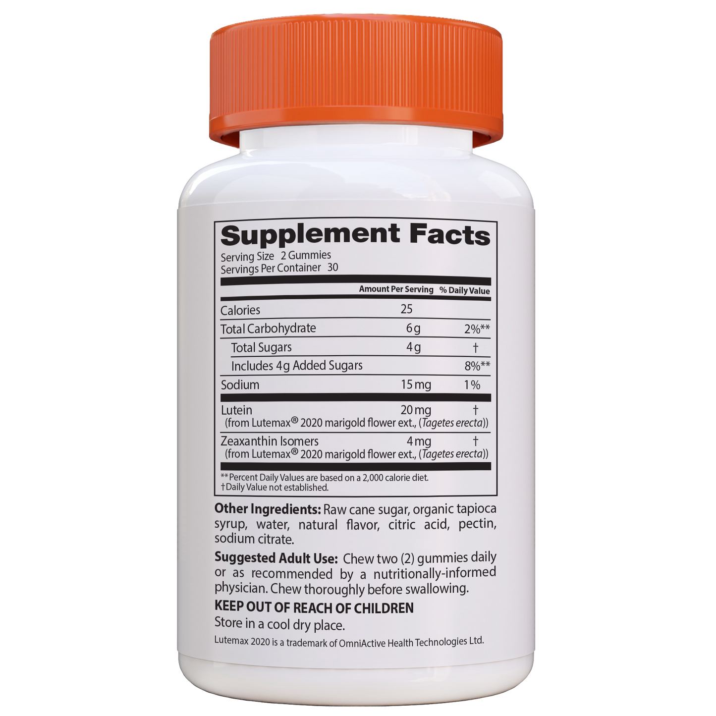 Doctor's Best Lutein 10mg Gummies, 60 gummies.