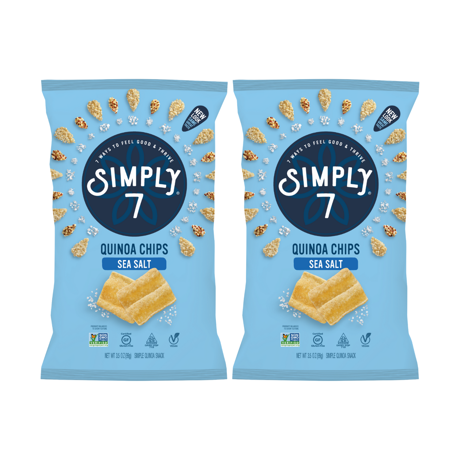 [Bundle of 2] Simply 7 Quinoa Chips - Sea Salt, 99 g