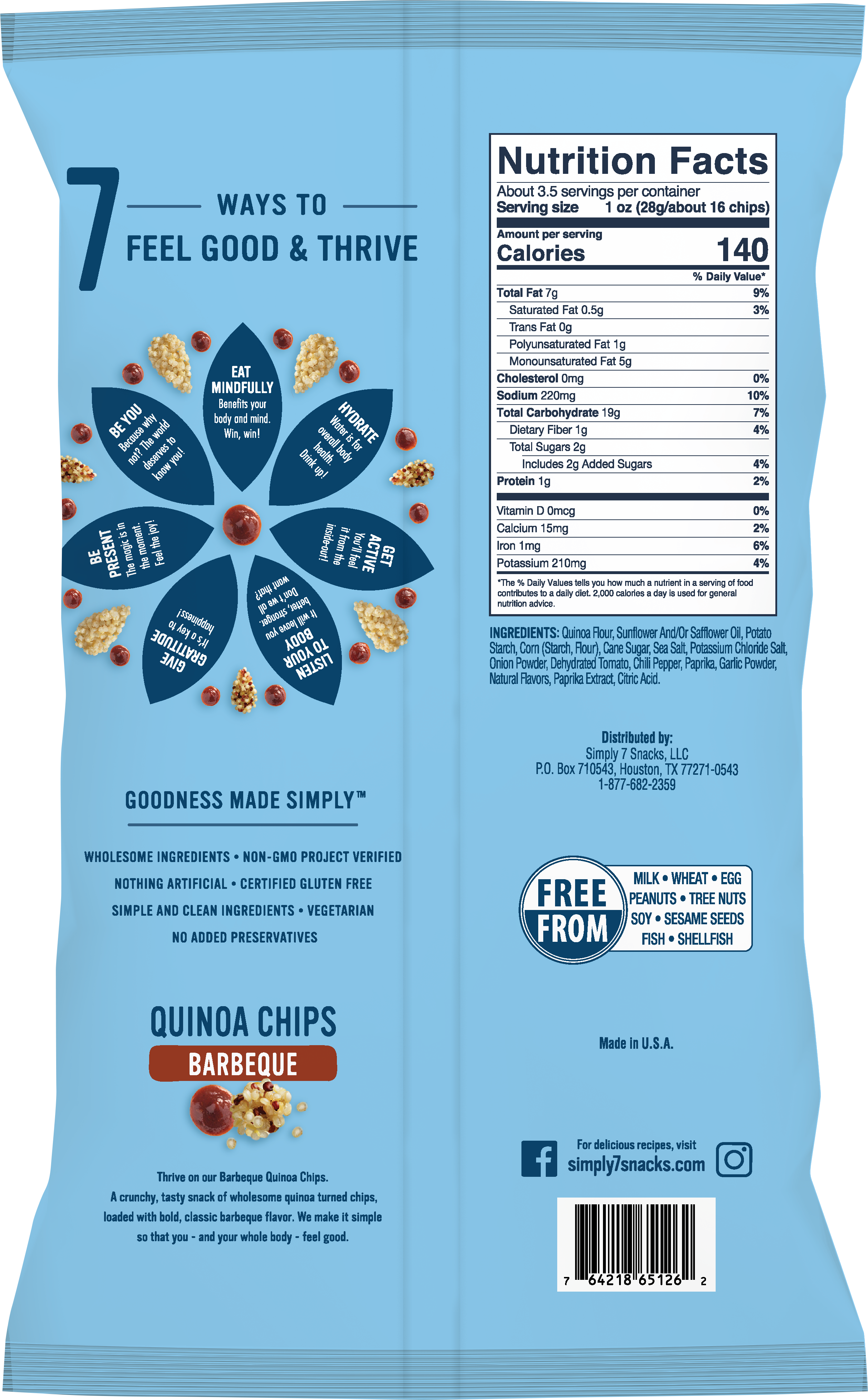 [Bundle of 2] Simply 7 Quinoa Chips - BBQ, 99 g