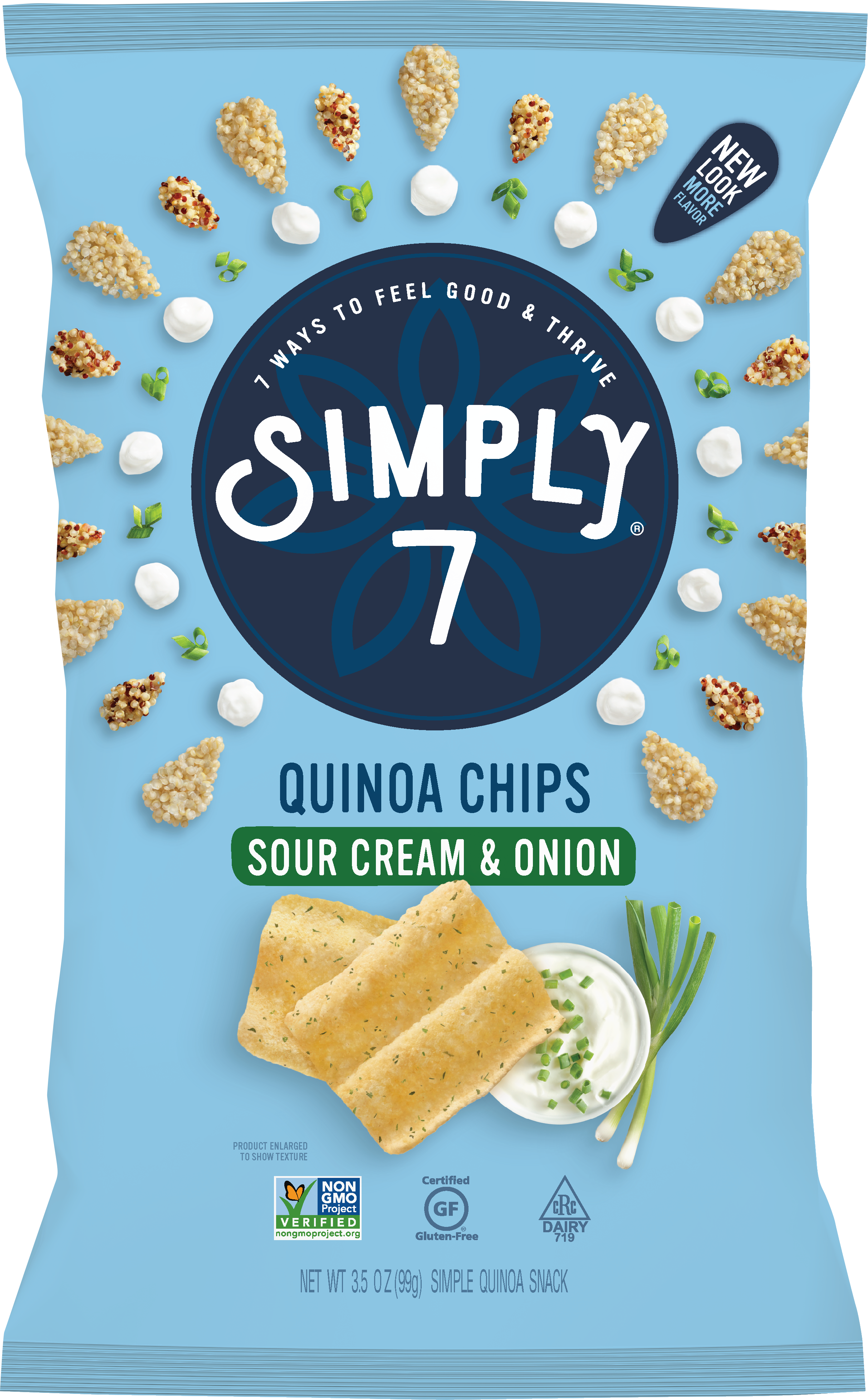 [Bundle of 2] Simply 7 Quinoa Chips - Sour Cream & Onion, 99 g