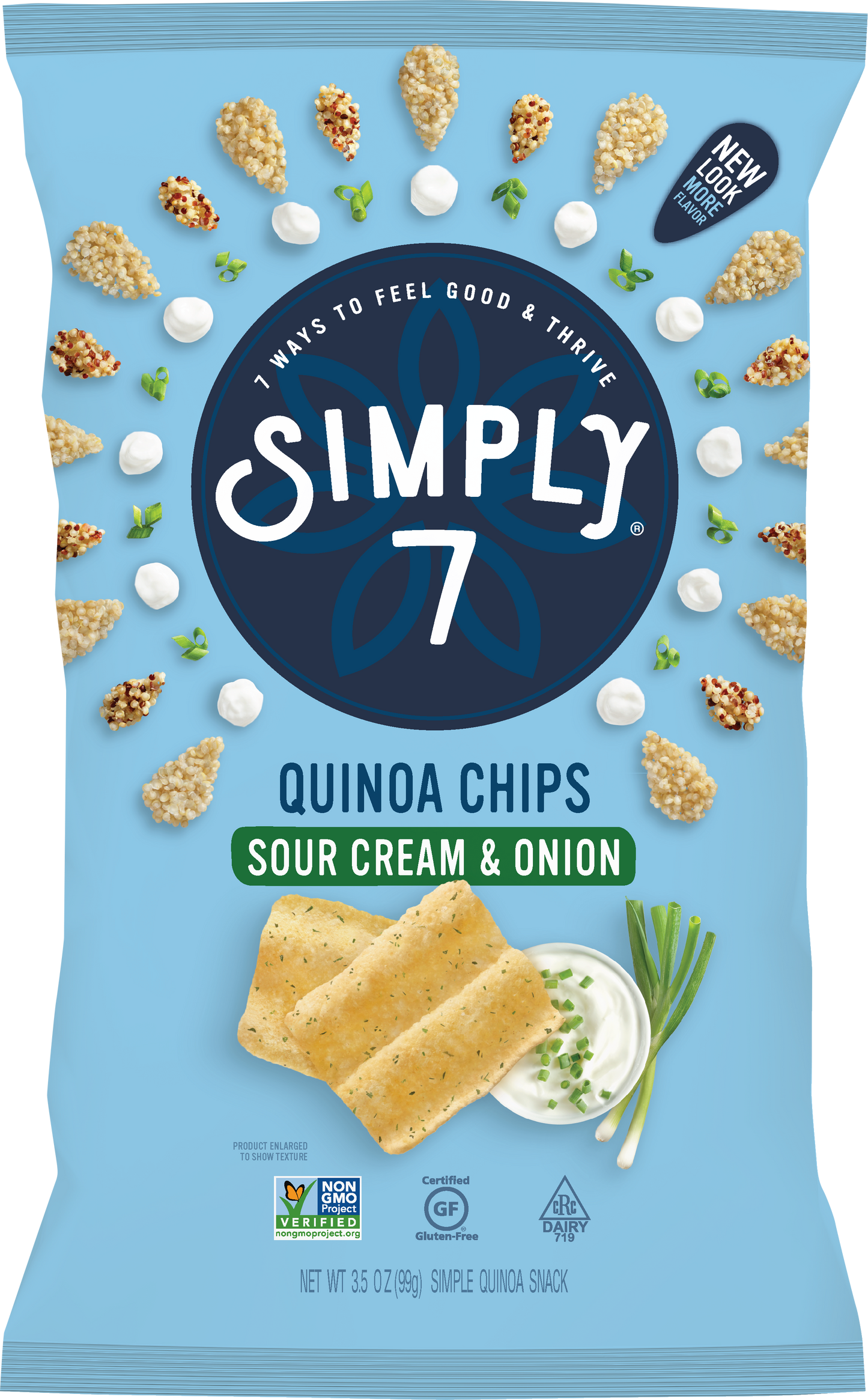 [Bundle of 2] Simply 7 Quinoa Chips - Sour Cream & Onion, 99 g